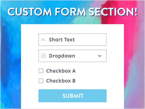 Custom Form Section Custom Form Section
